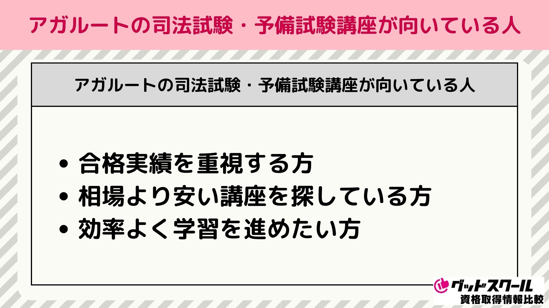 アガルート 司法試験 予備試験 向いている人