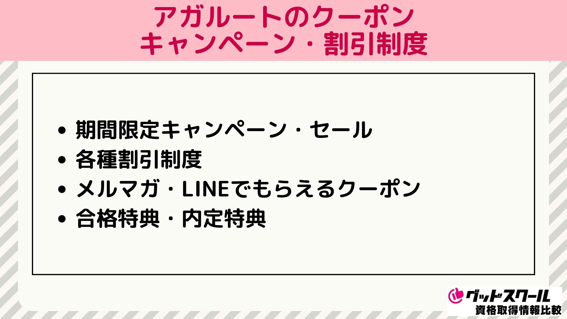 アガルート クーポン