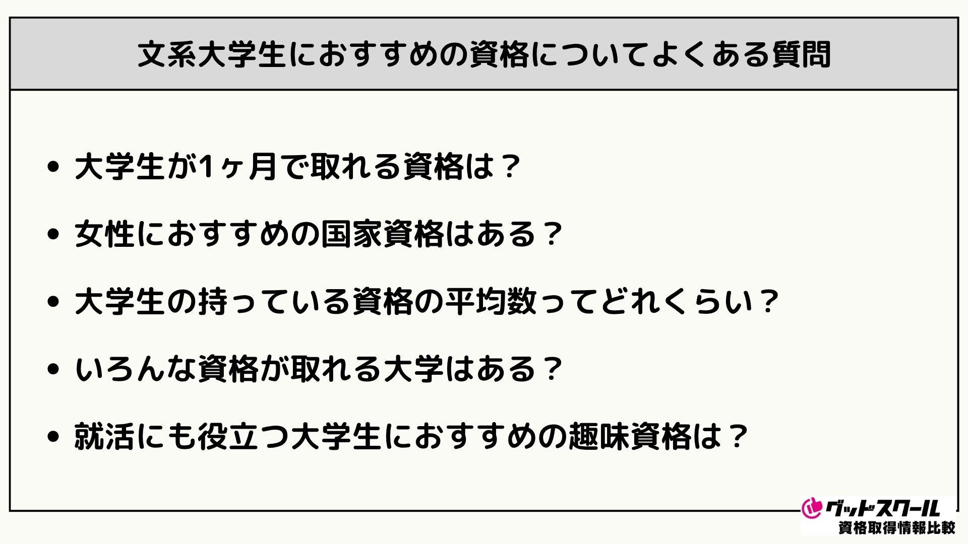 文系大学生におすすめの資格についてよくある質問