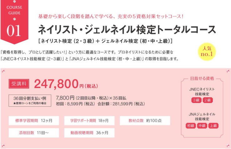 ネイル資格通信講座のもの譲ります。