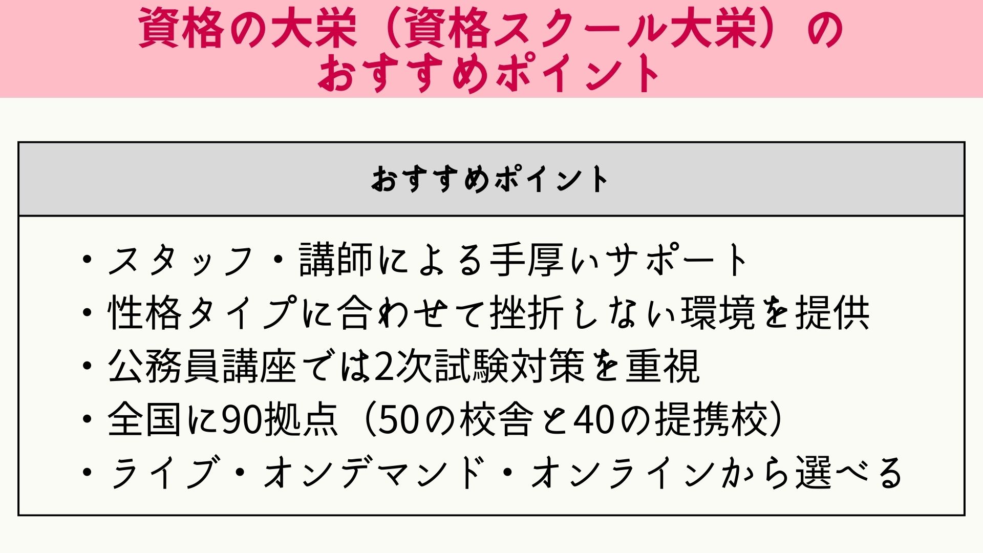 資格の大栄 評判