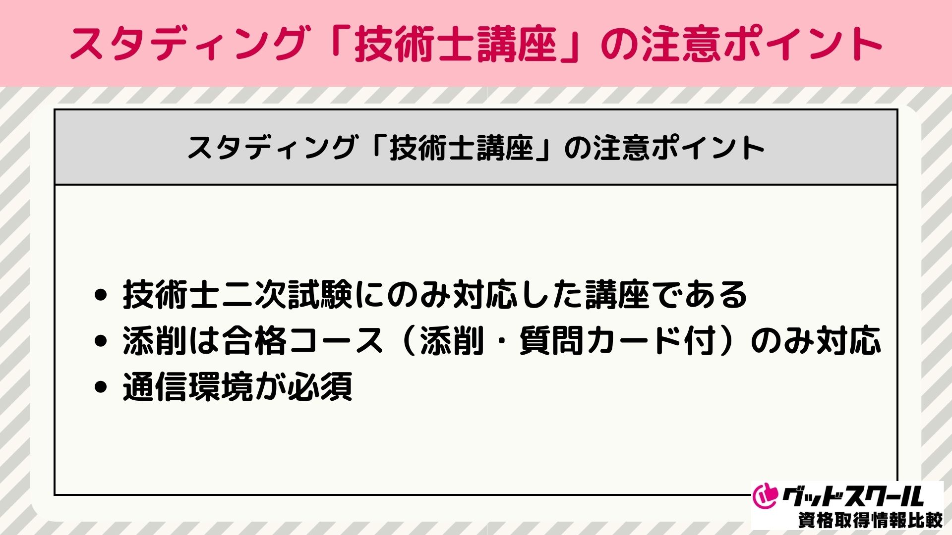 スタディング 技術士 おすすめポイント