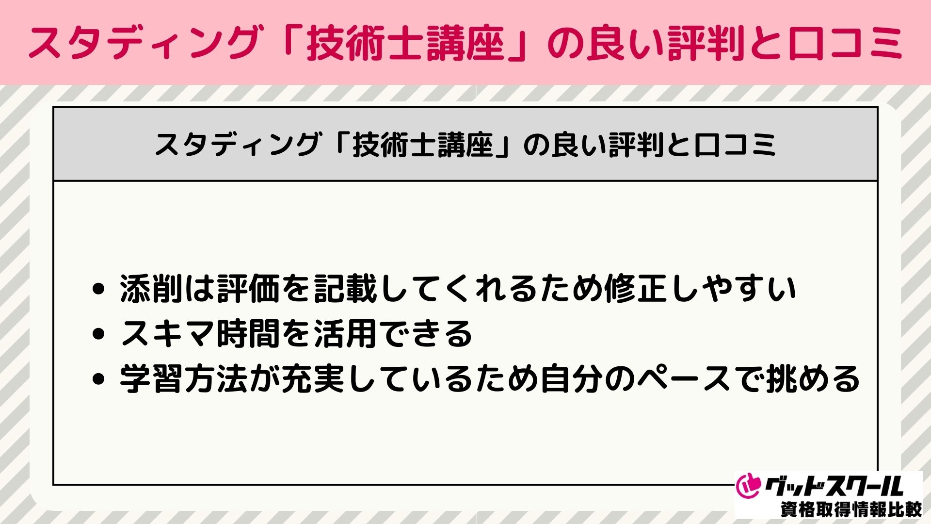 スタディング 技術士 評判