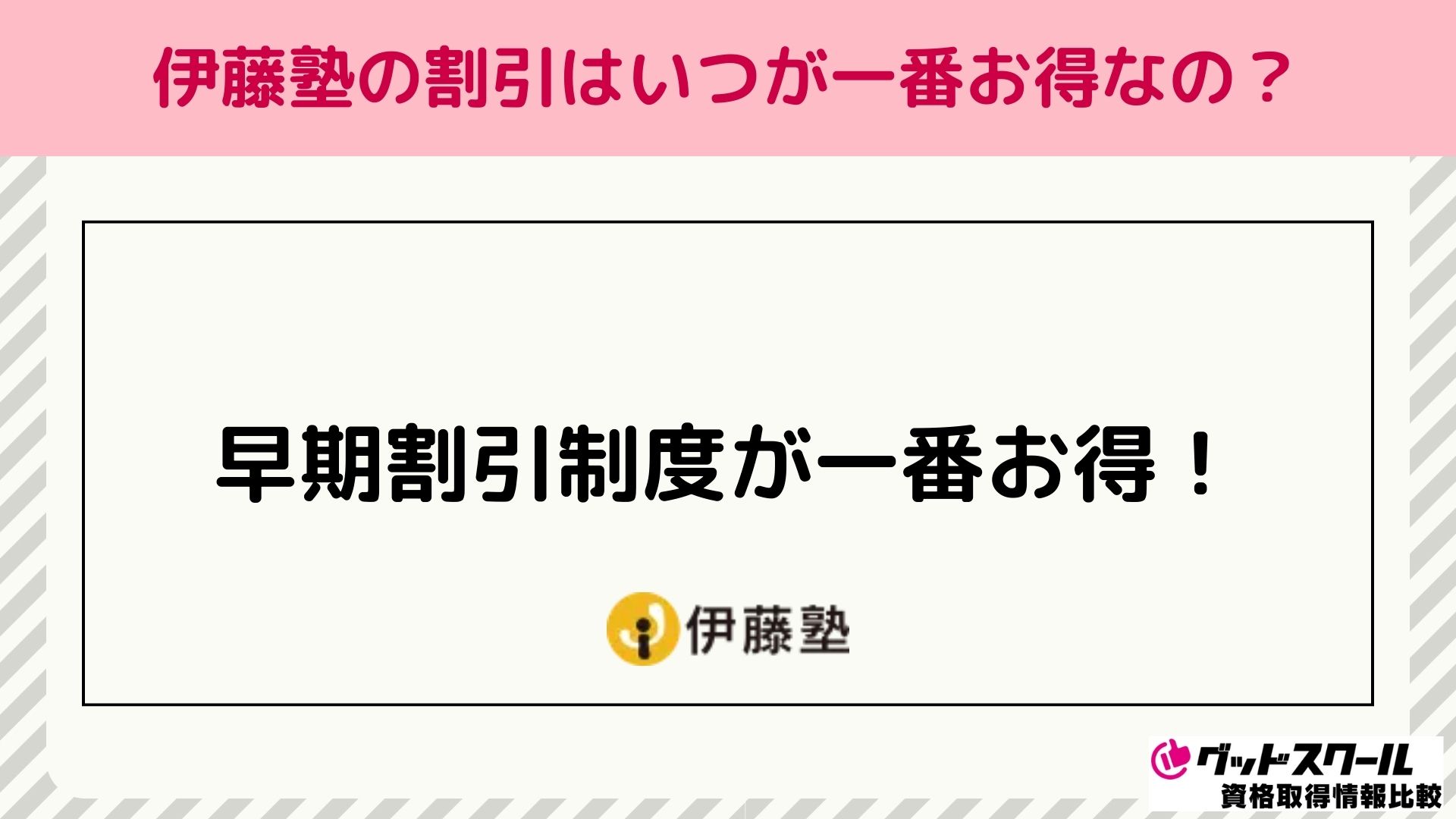 伊藤塾 割引 いつがお得