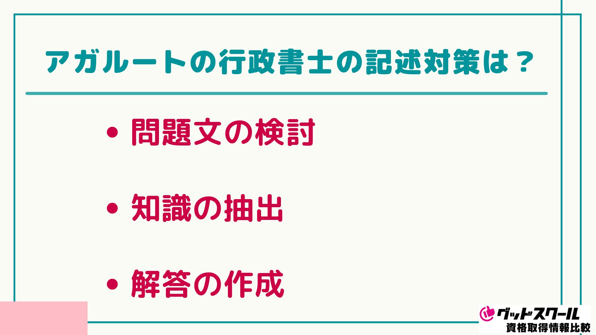 アガルート 行政書士 記述対策