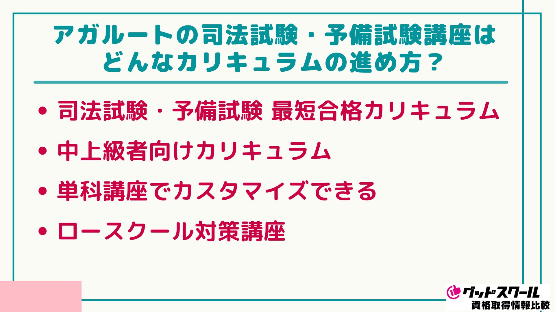 アガルート カリキュラム 進め方