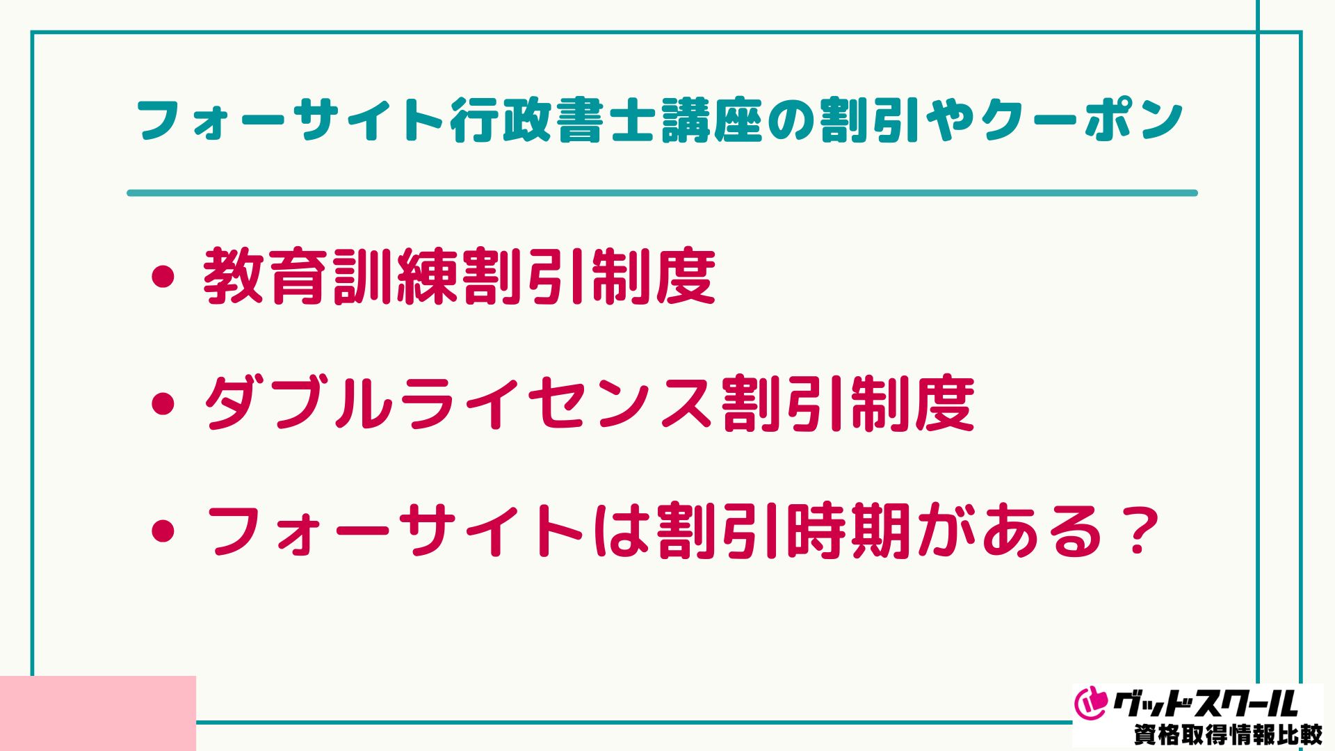 フォーサイト 行政書士 クーポン