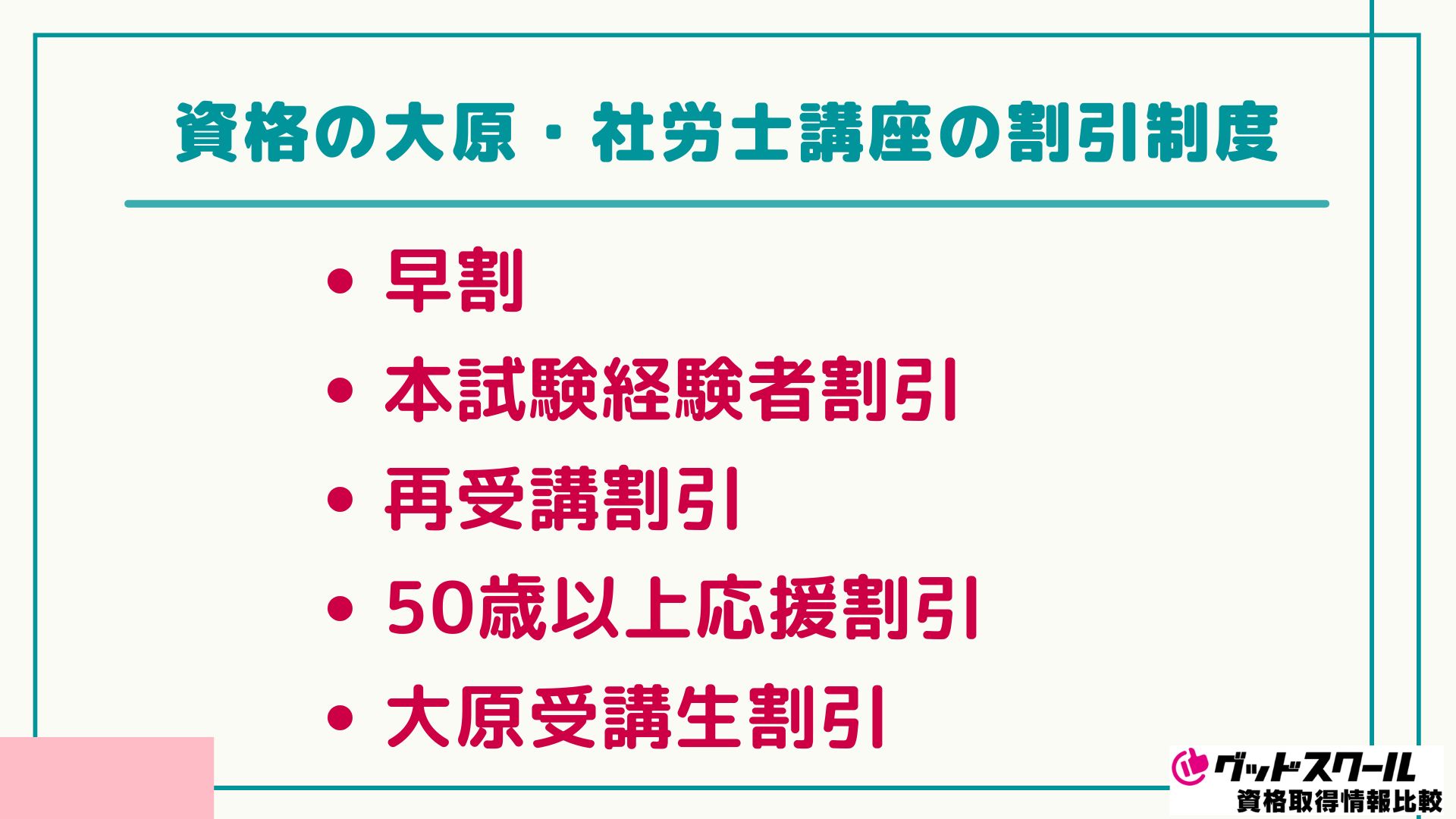 大原 社労士 割引制度