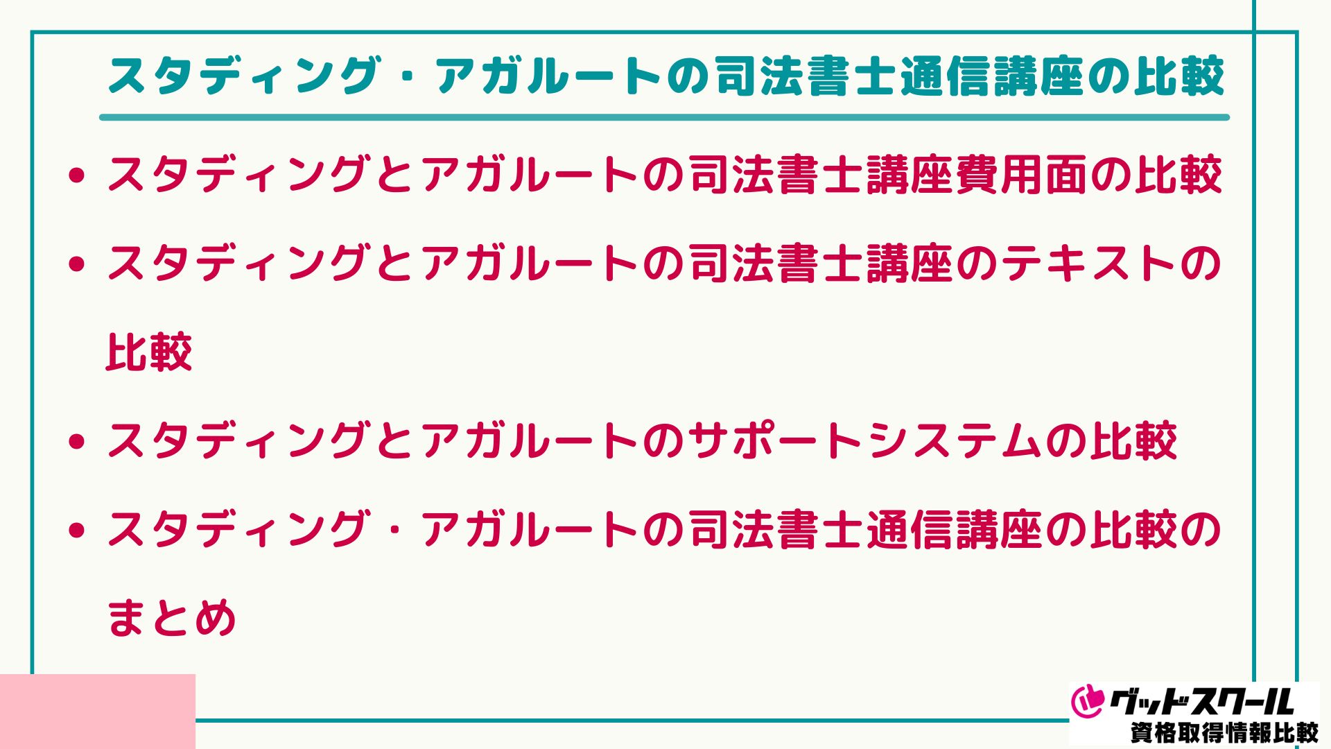 スタディング 司法書士 アガルート 比較