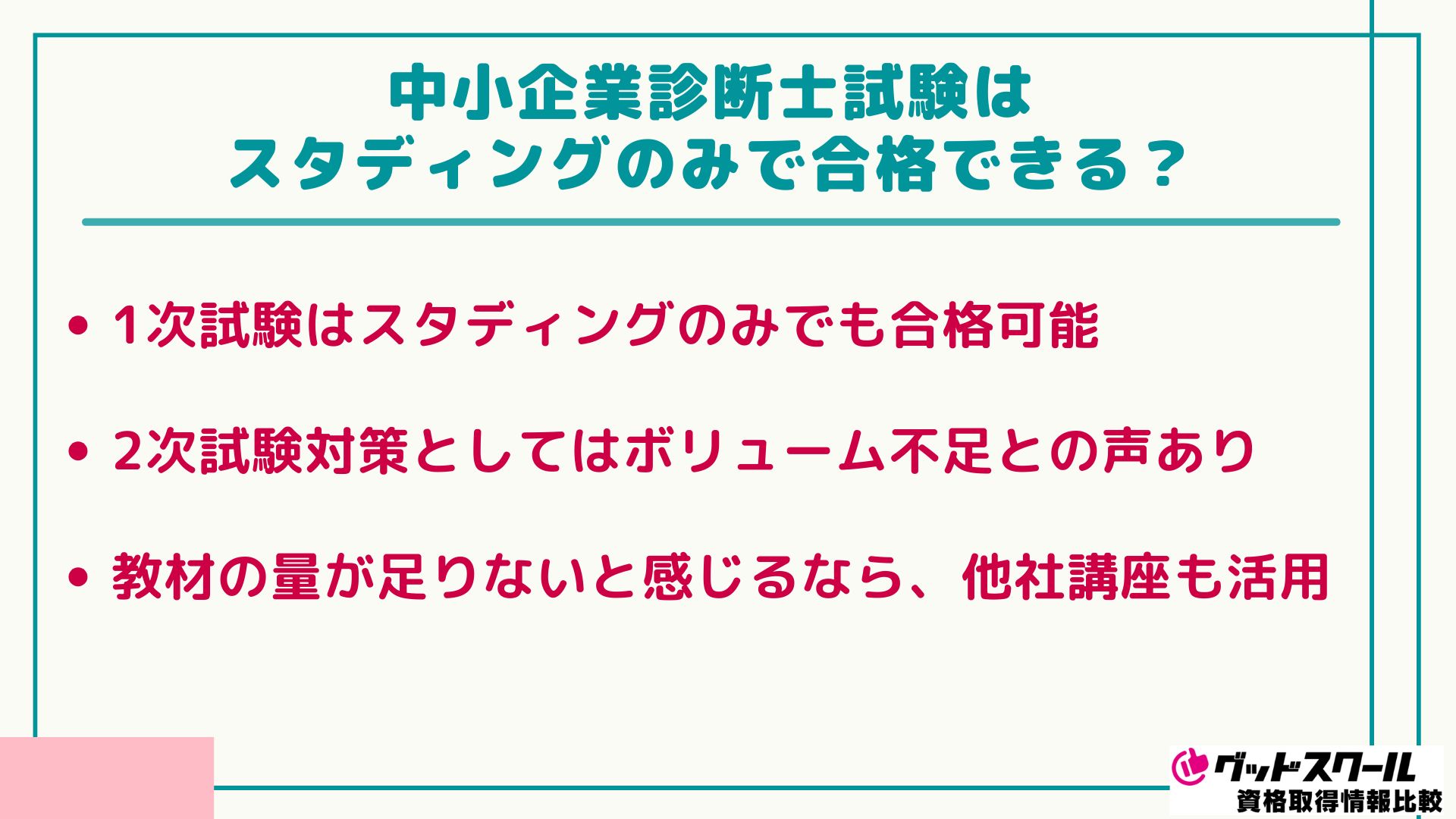 スタディング 中小企業診断士 合格できる