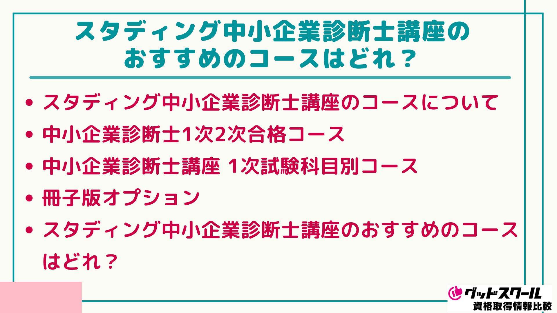 スタディング 中小企業診断士 おすすめのコース