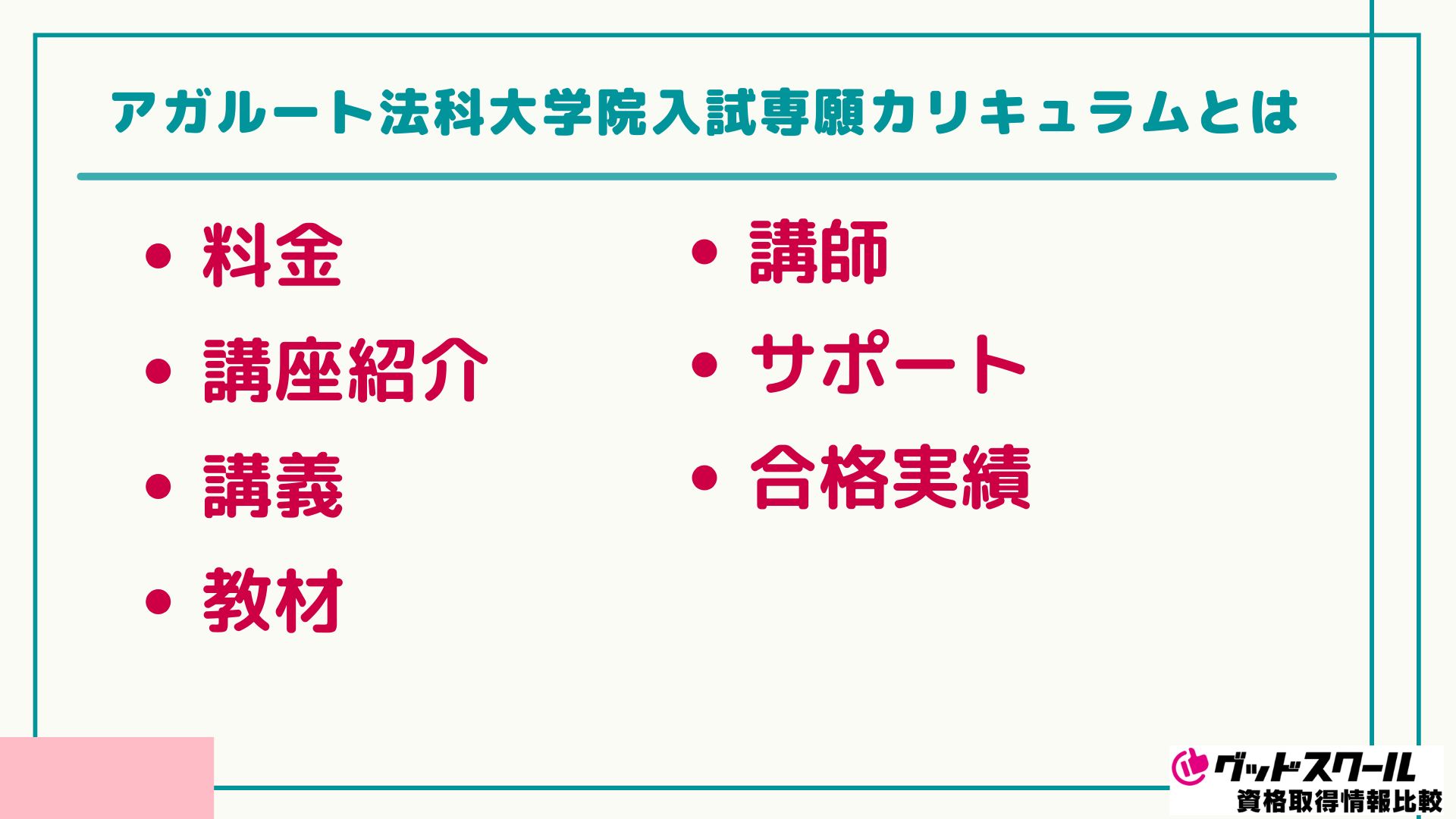 アガルート 法科大学院 カリキュラムとは