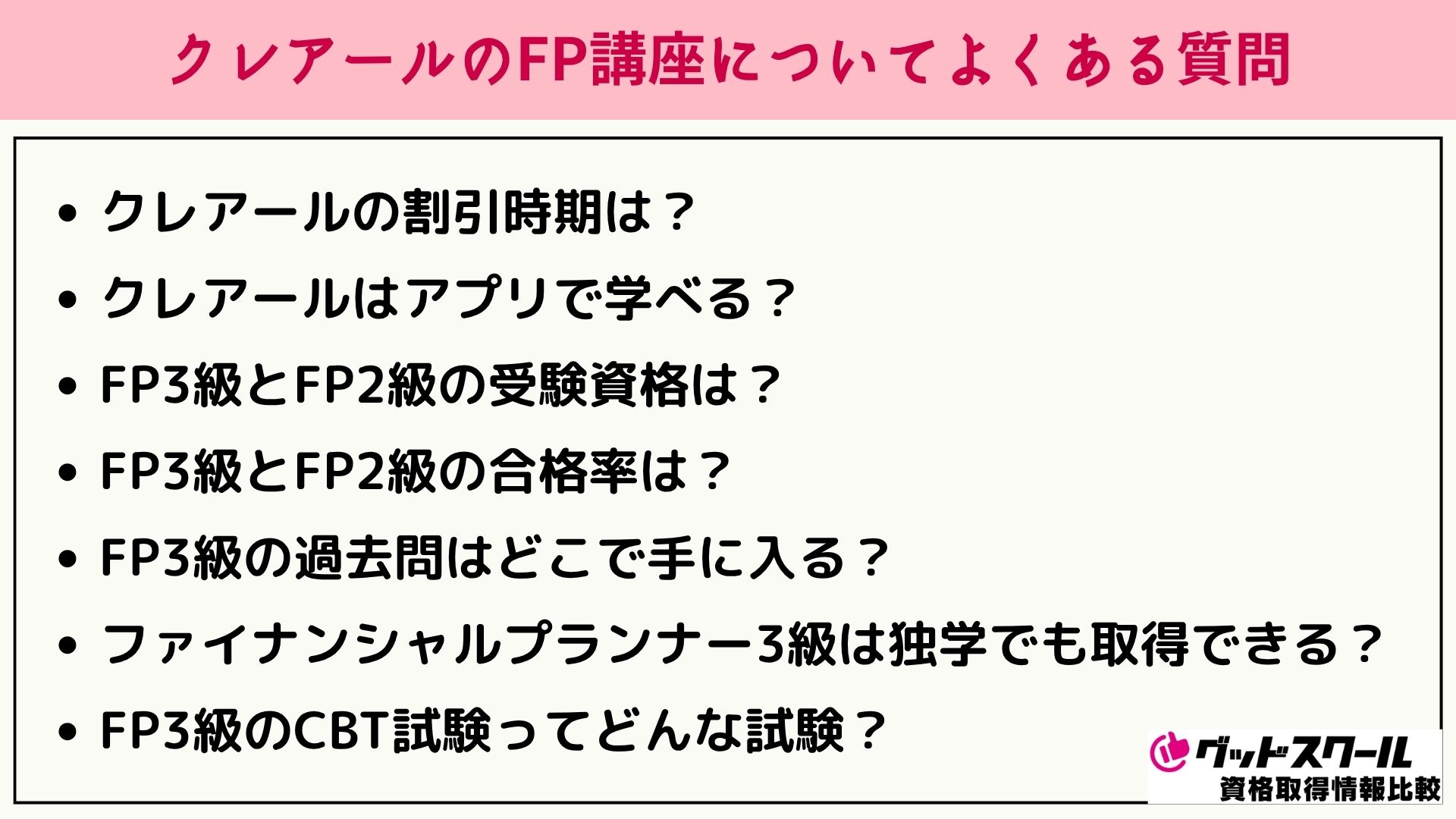 クレアール FP よくある質問