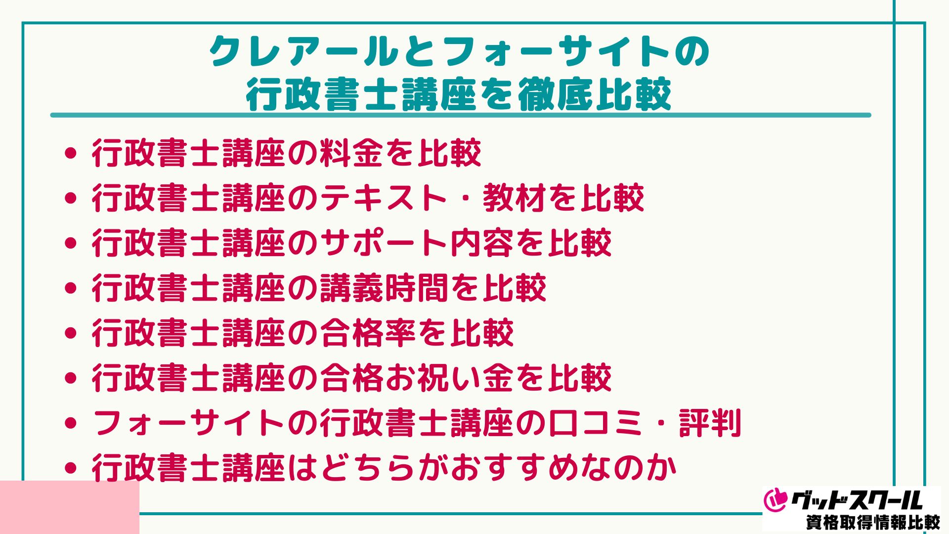 クレアール 行政書士 フォーサイト 比較