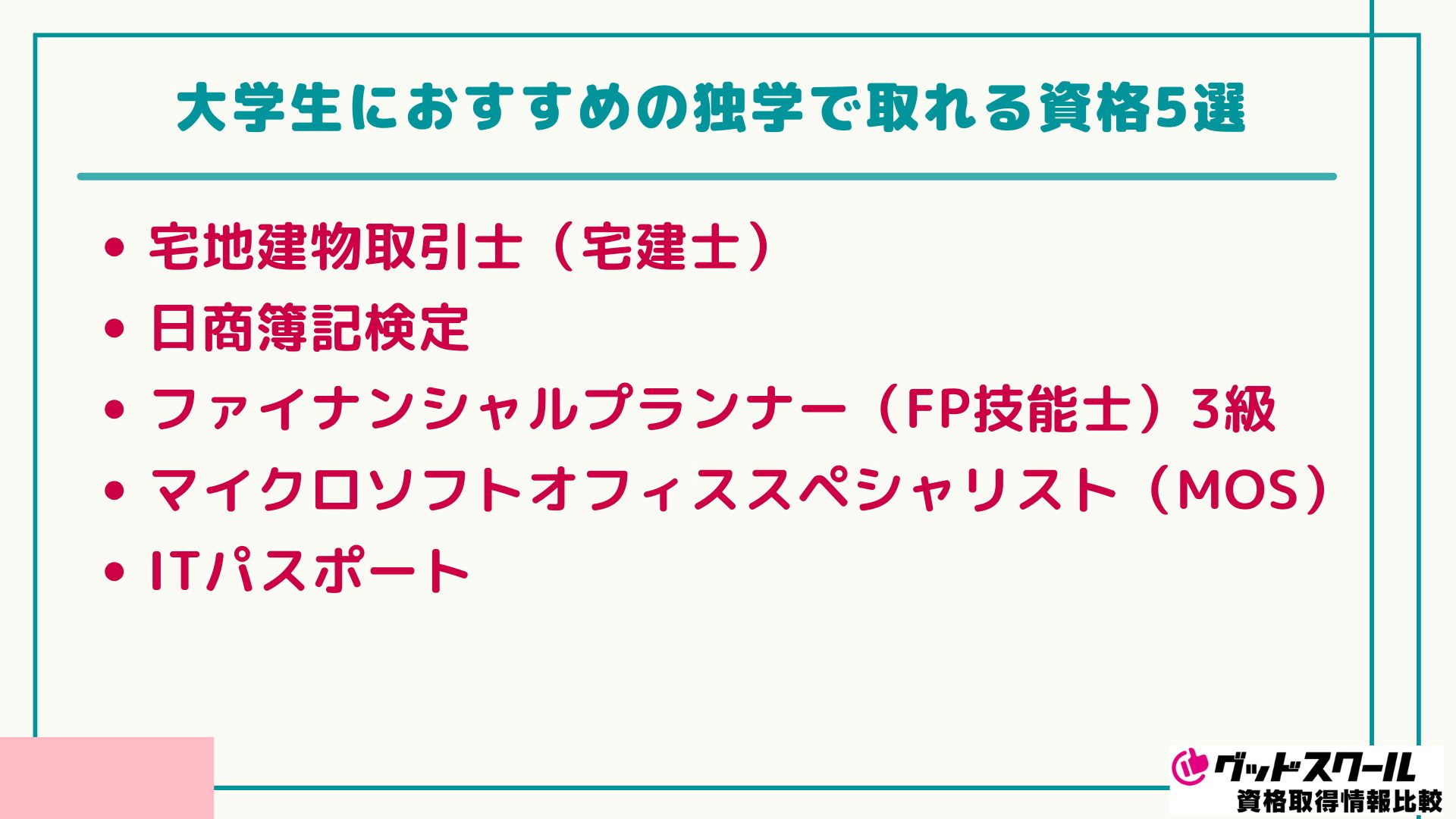 大学生 おすすめ資格 独学