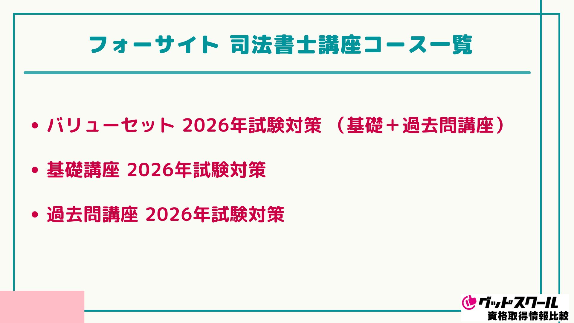 フォーサイト　司法書士基礎＋過去問講座【バリューセット】2026年７月試験対策 フォーサイトの司法書士講座の評判・口コミは？合格率や費用を