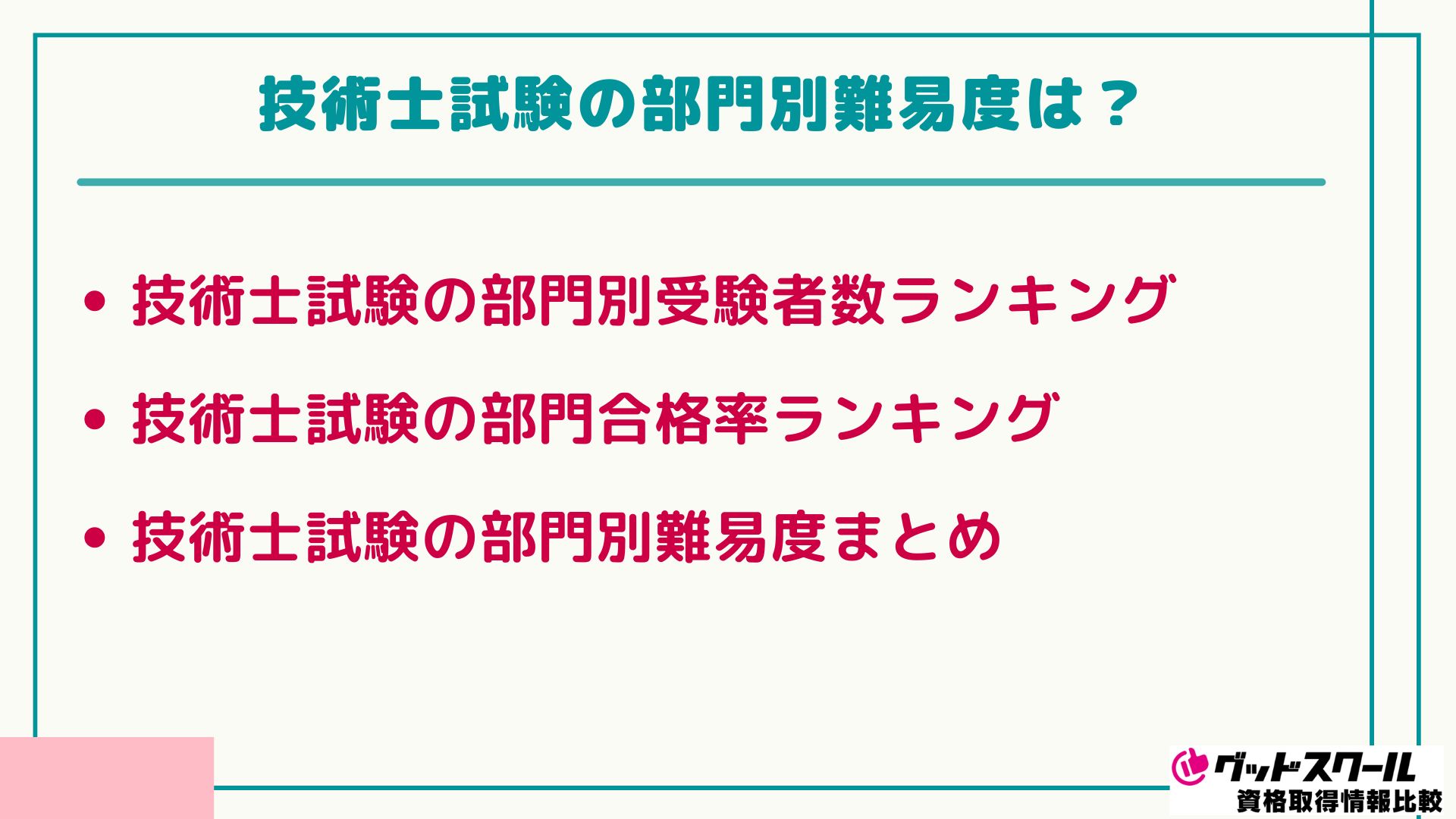 技術士 難易度 部門別