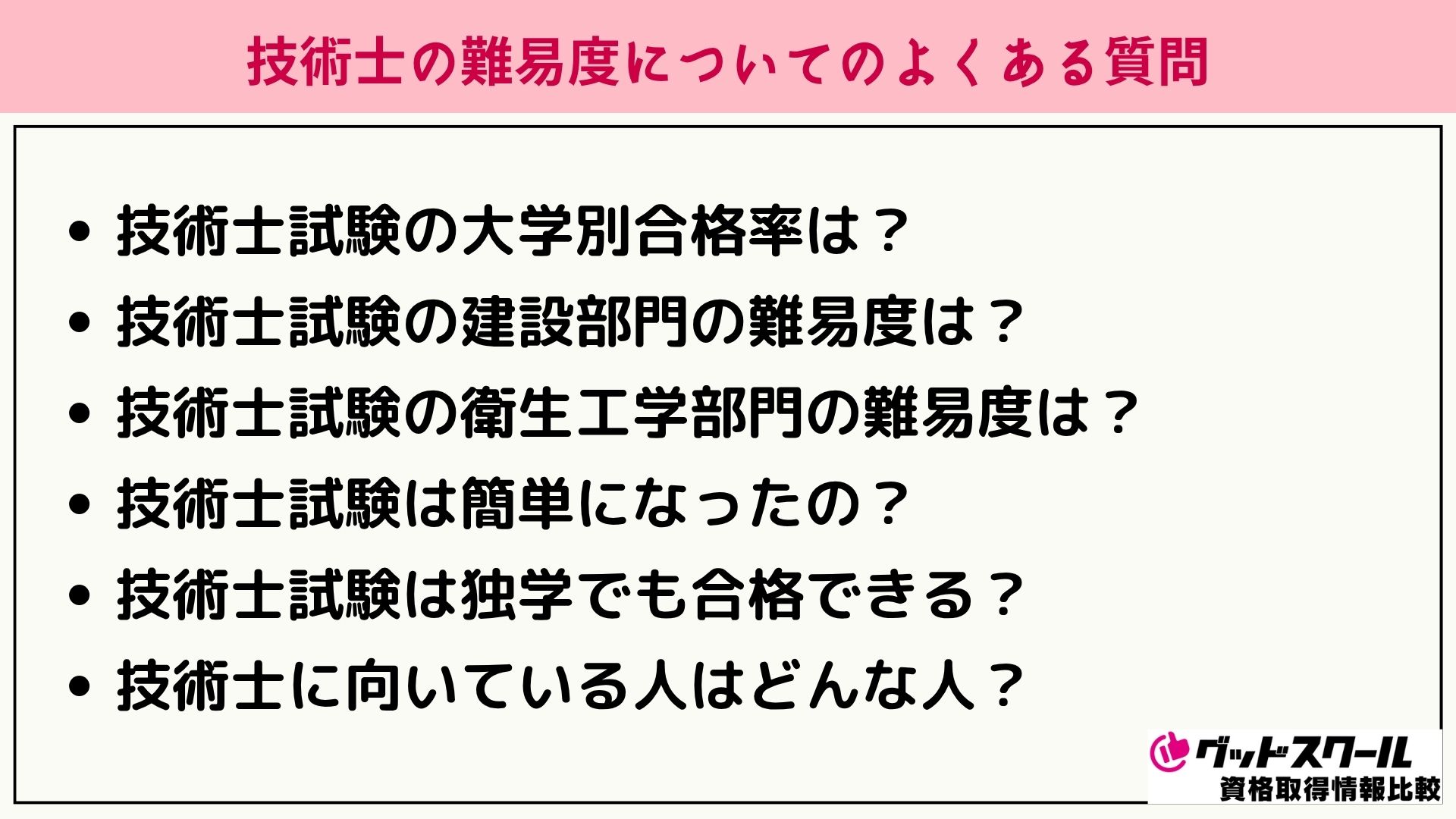 技術士 難易度 よくある質問