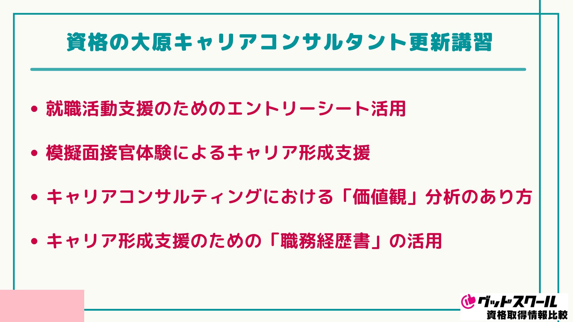 大原 キャリアコンサルタント 更新講習