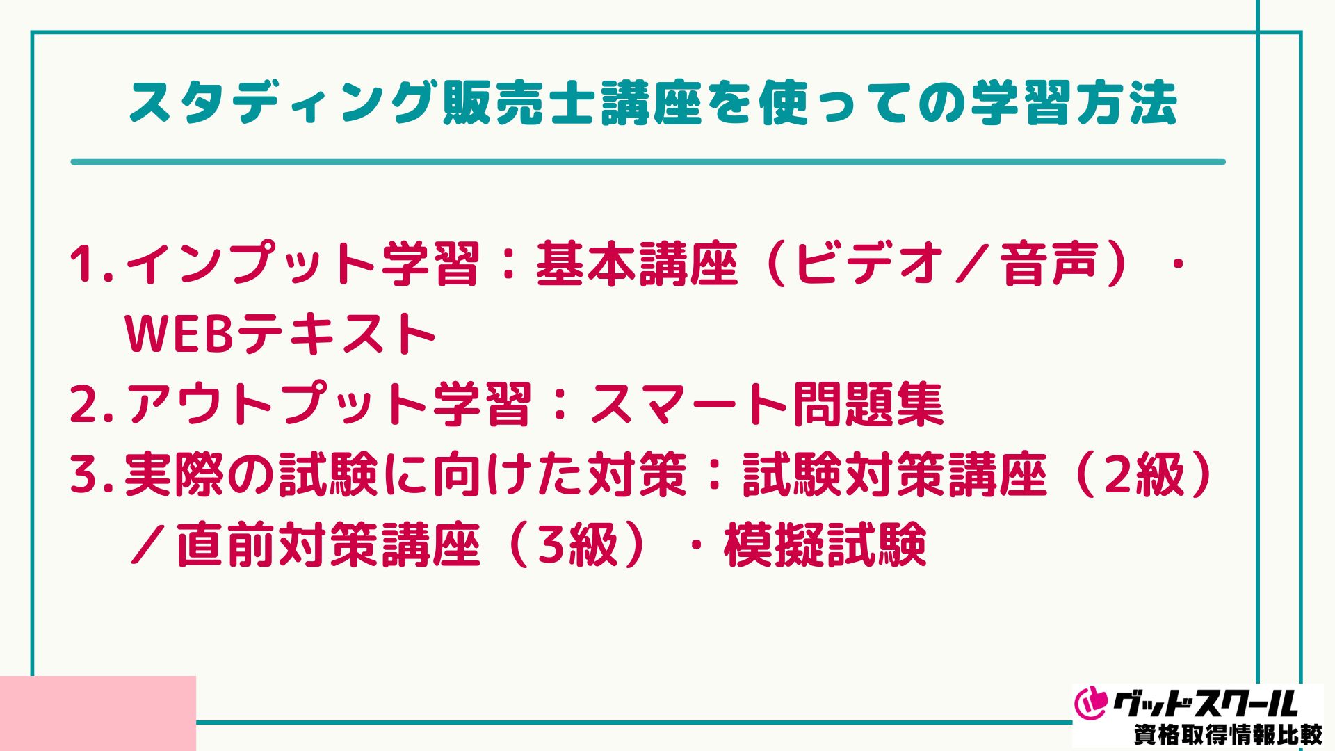 スタディング 販売士 学習方法