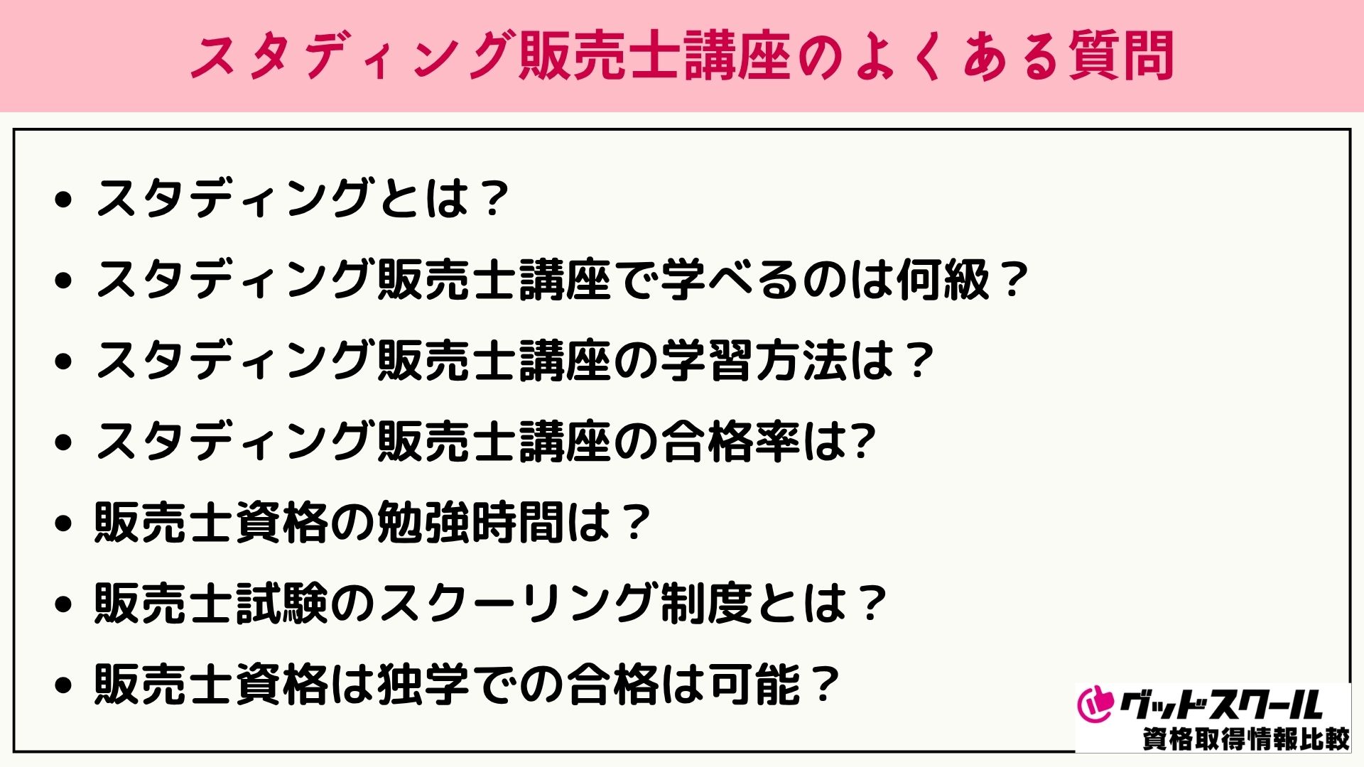 スタディング 販売士 よくある質問