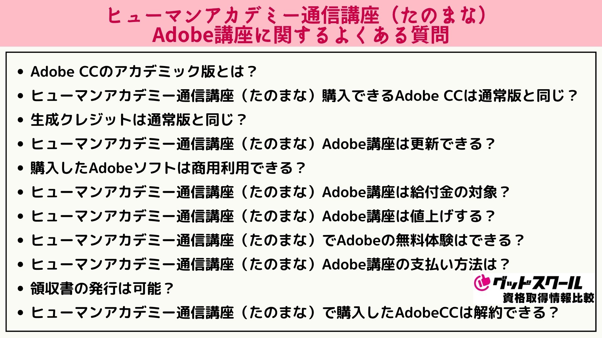 たのまな Adobe よくある質問