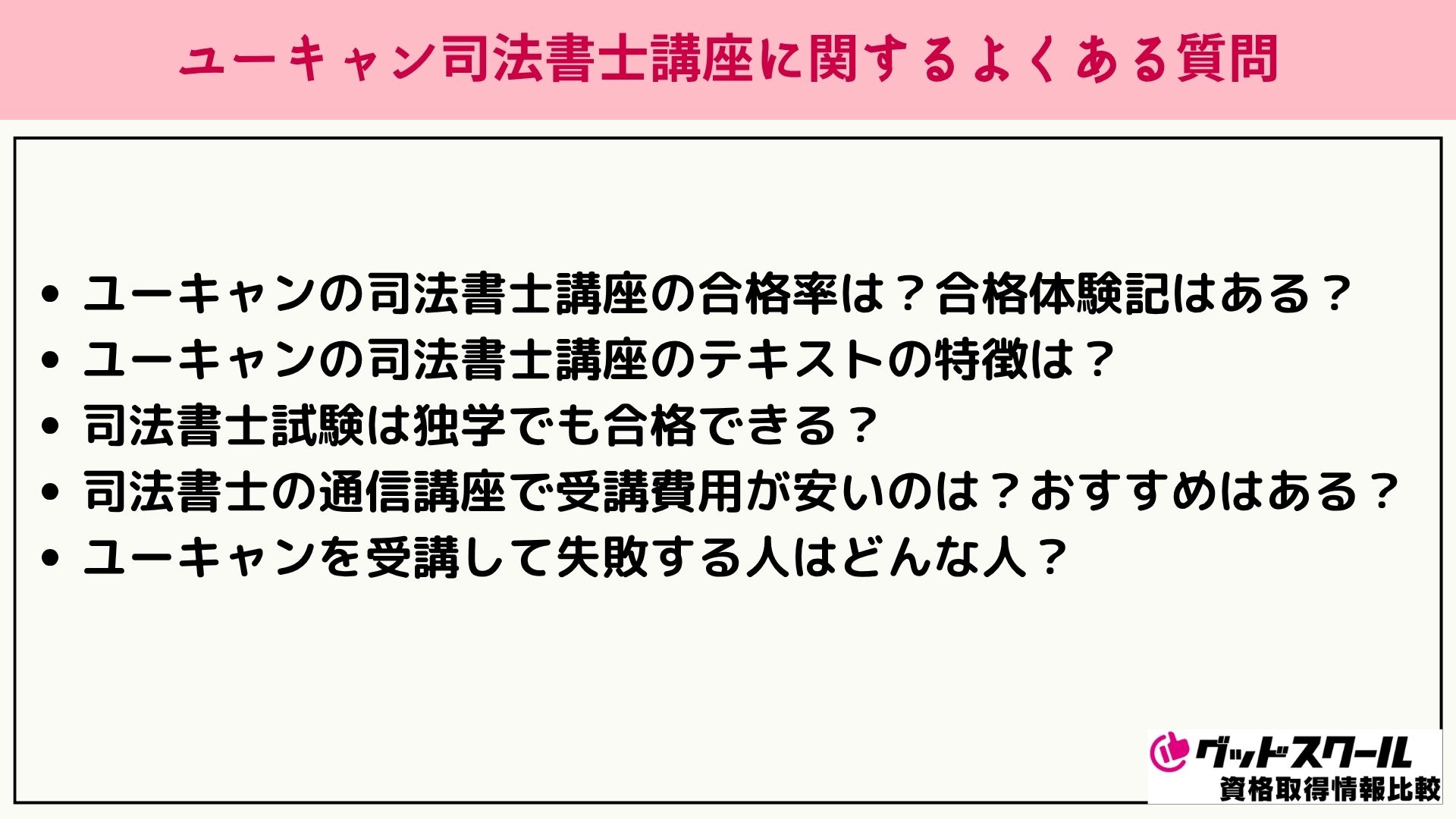 ユーキャン 司法書士 よくある質問