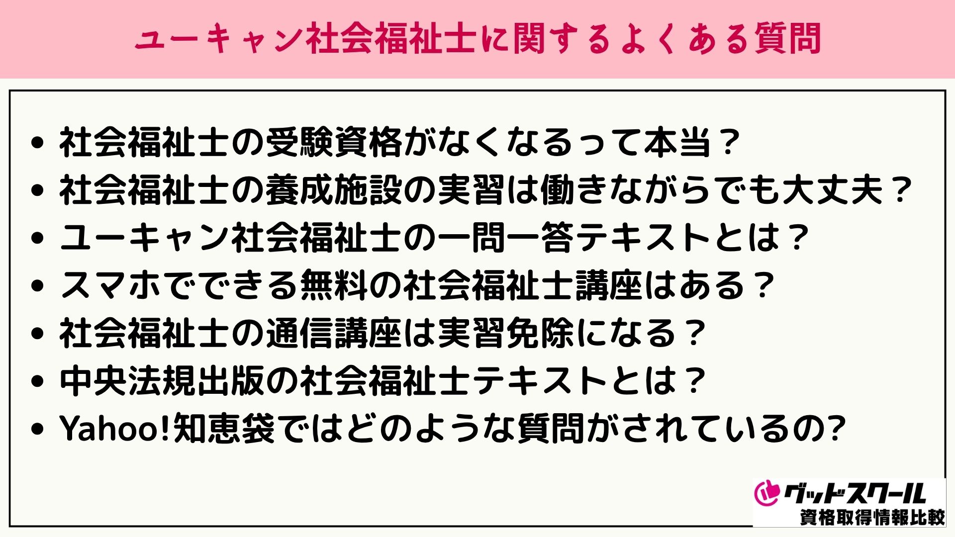 ユーキャン 社会福祉士 よくある質問