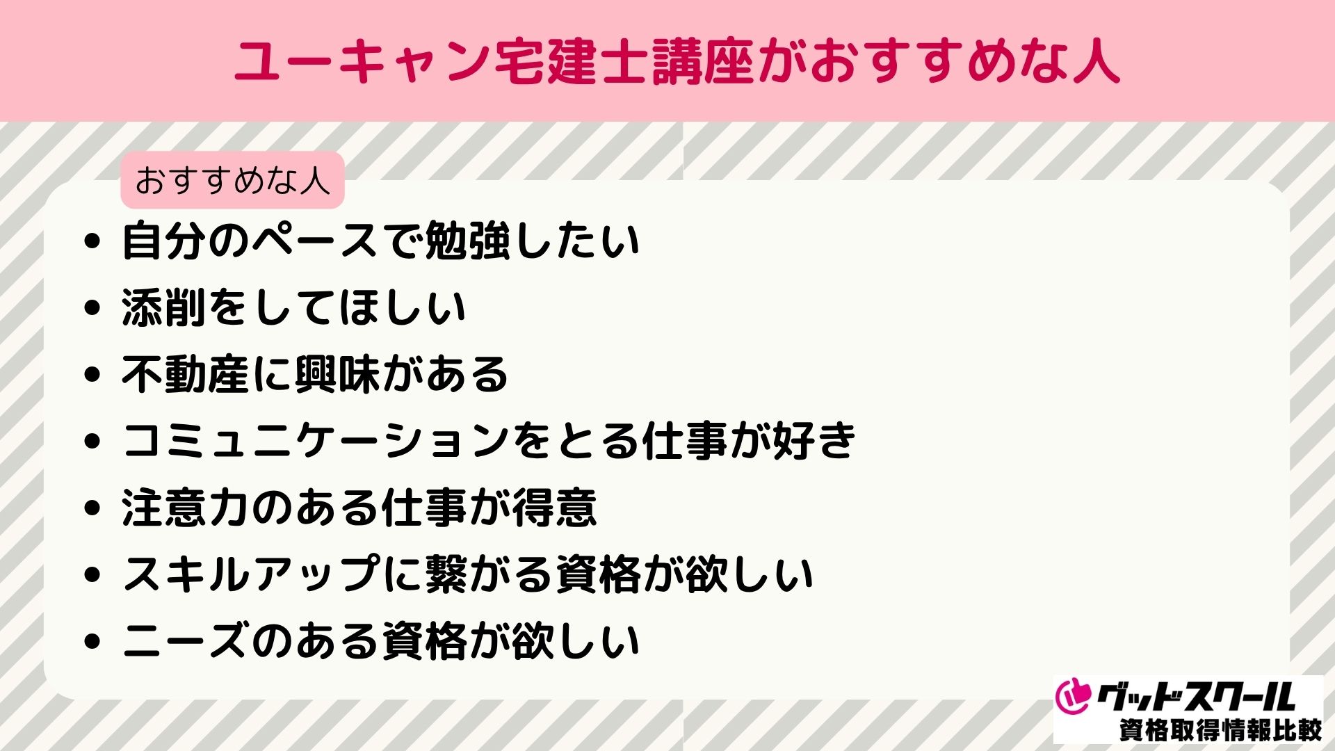 ユーキャン 宅建士 おすすめな人