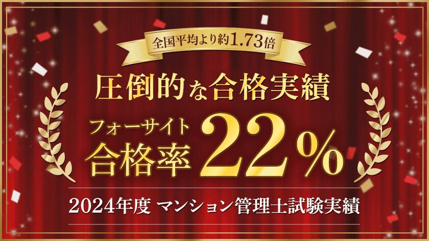フォーサイト マンション管理士 2024年合格率