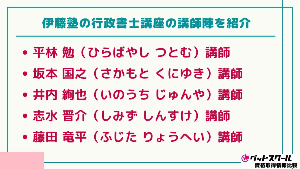 伊藤塾 行政書士 講師