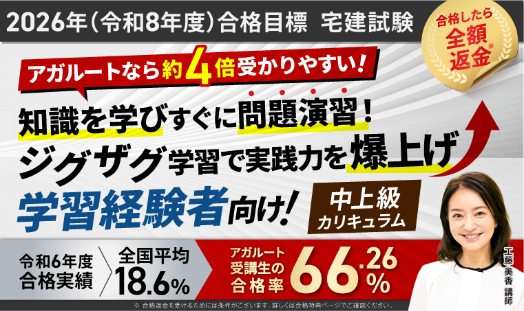 アガルート 宅建士 中上級カリキュラム