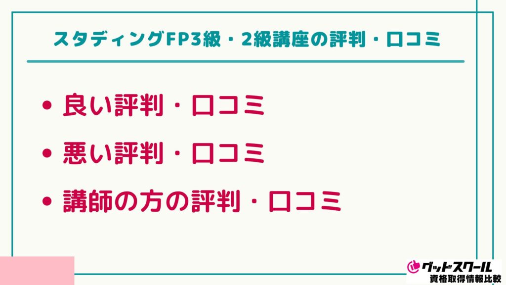 スタディング FP 評判口コミ