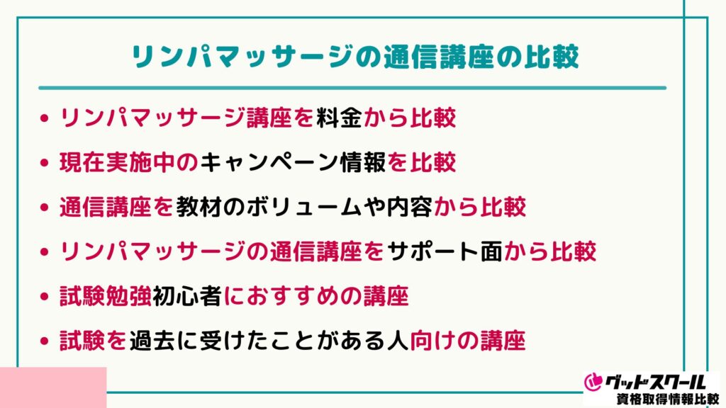 リンパマッサージ 比較