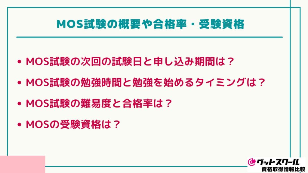 MOS 試験概要