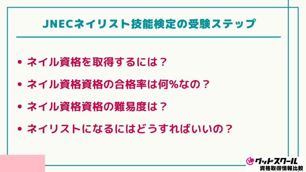 ネイリスト 受験ステップ