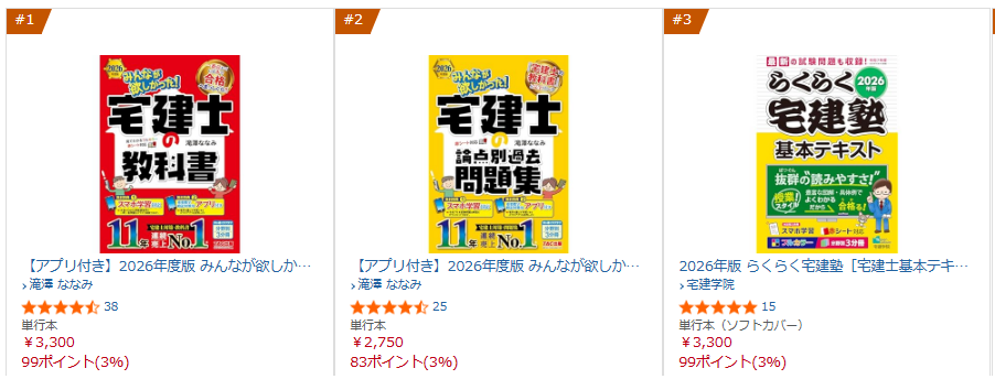 宅建士 テキストランキング