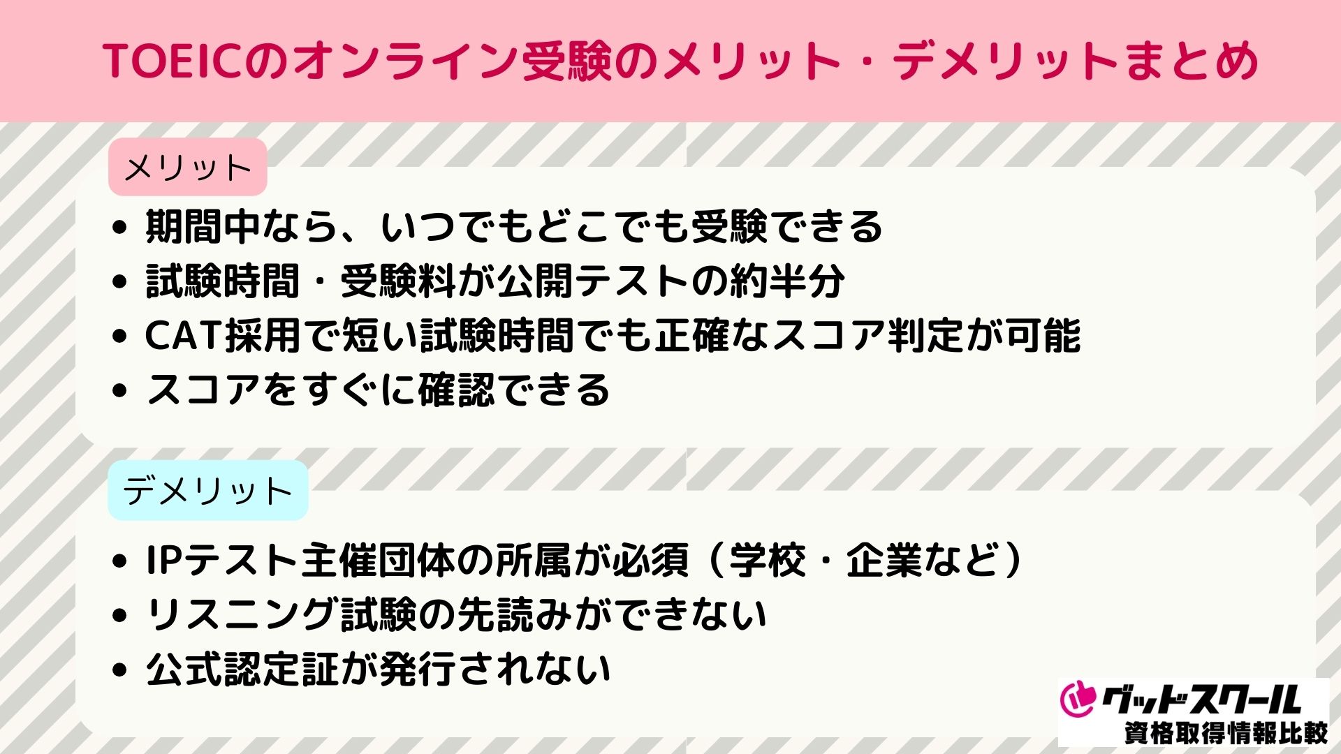 TOEIC オンライン受験 メリット・デメリット