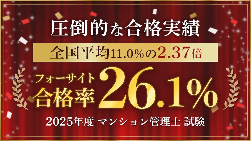 フォーサイト マンション管理士 2025年 合格率