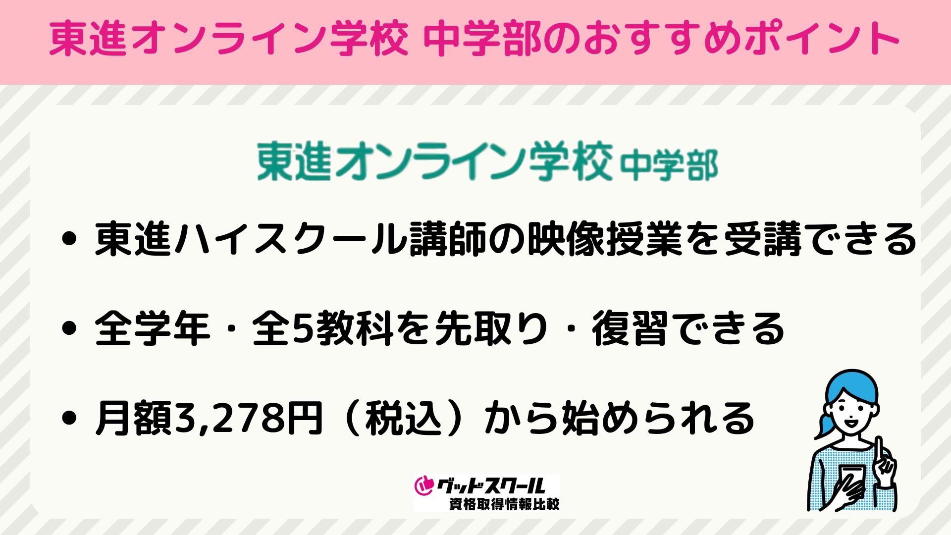東進オンライン学校 中学部 おすすめポイント
